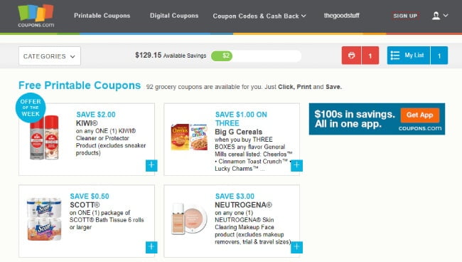 Coupons.com app