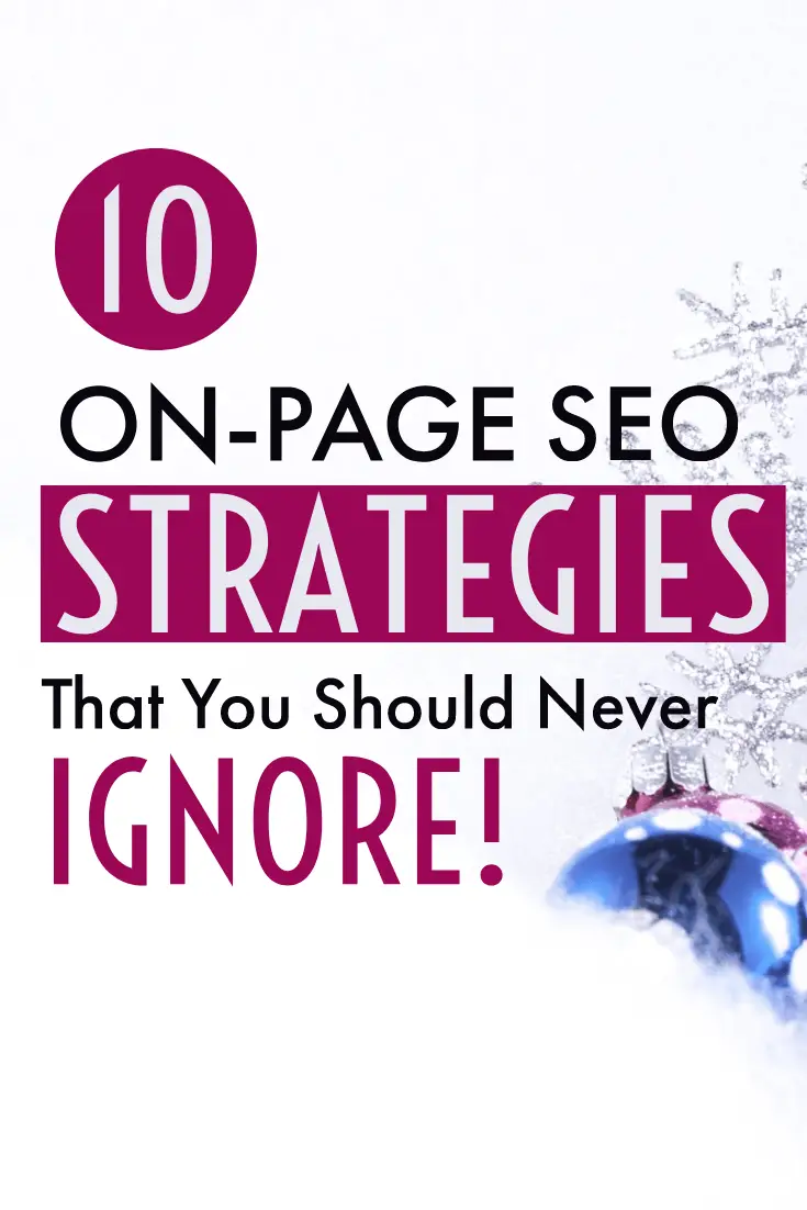 On Page SEO Pinterest pin