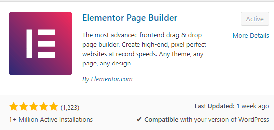 Elementor Page Builder Plugin