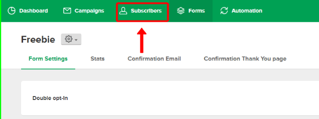 Mailerlite subscribers option