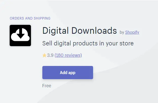 Shopify Digital downloads app