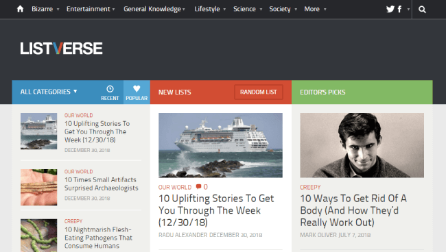 ListVerse website