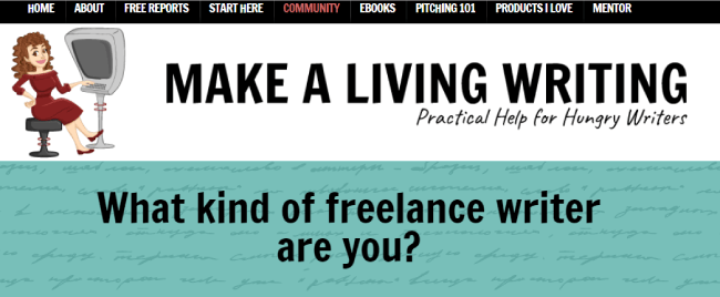 Make a living writing website