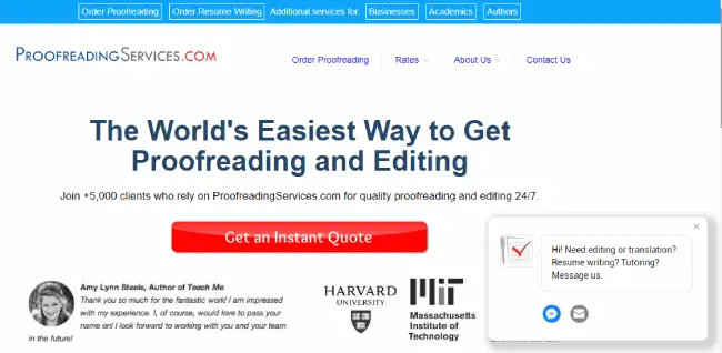 proofreading services.com login