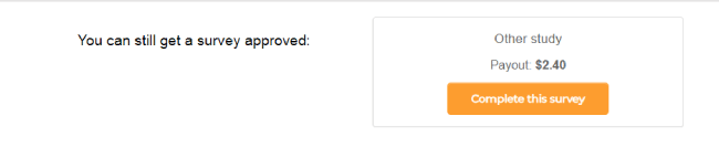 Survey from Survey Rewardz website