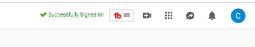 Tubebuddy sign in successful message