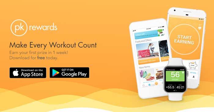 Screenshot of PK Workout & Activity Tracker App