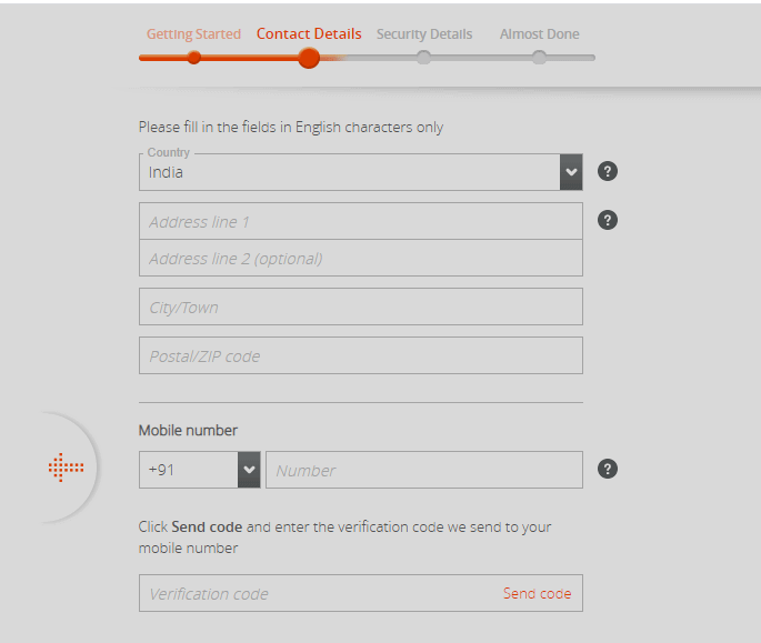 Payoneer sign up step 2