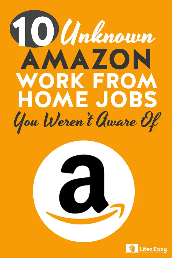 Amazon Work From Home Jobs Pin