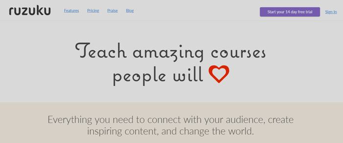 Ruzuku Website