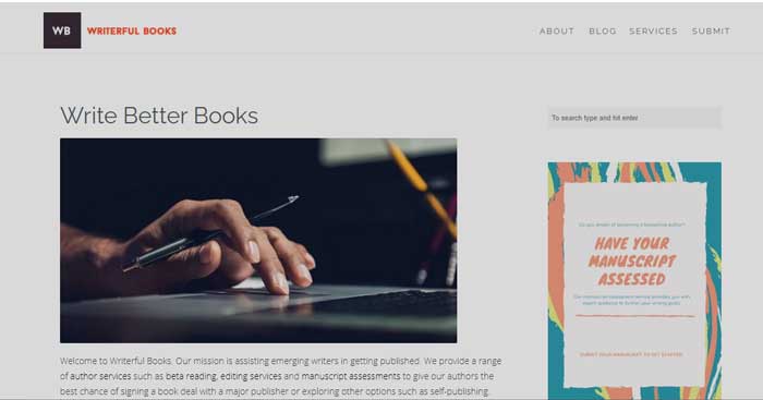 Writerful Books website