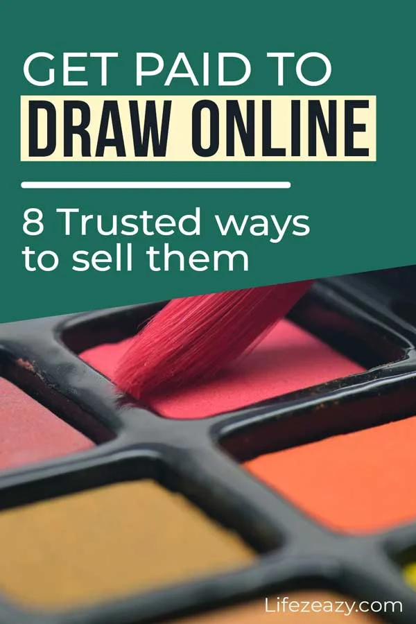 Pinterest pin for Get paid to draw online