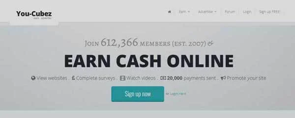 Screenshot of You-Cubez Website