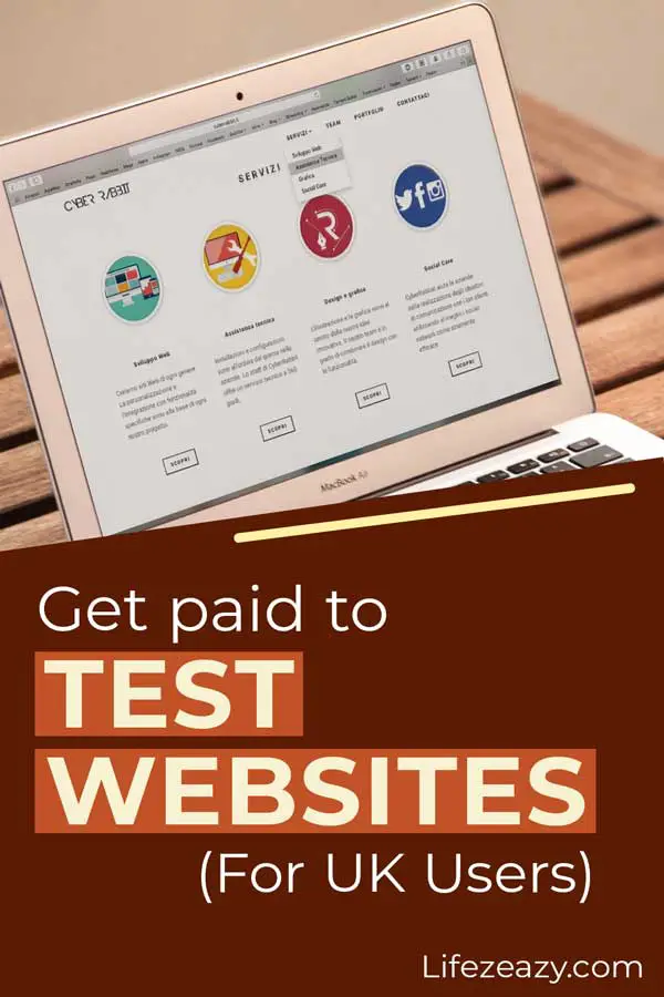 Pinterest pin for the post Get paid to test websites for UK users