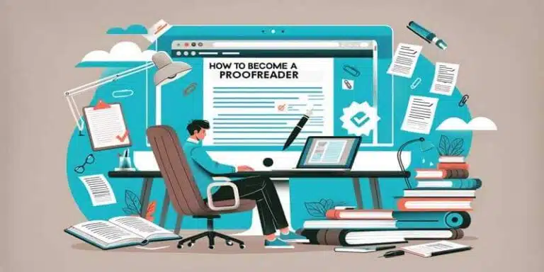 Blog post cover for the topic "How to become a proofreader with no experience"