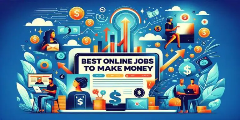 A blog post cover for the topic "Best online jobs to make money"