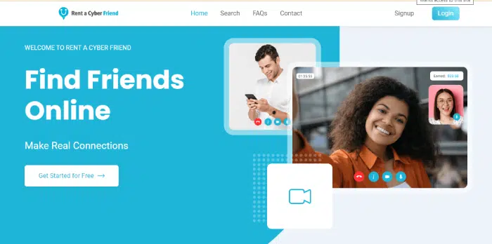 Rent a Cyber Friend website