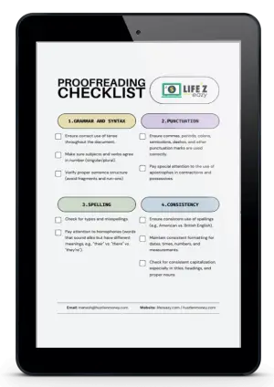 Proofreading Checklist Cover